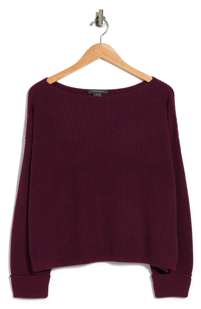 Shop French Connection Millie Mozart Boat Neck Sweater In Berry Blush