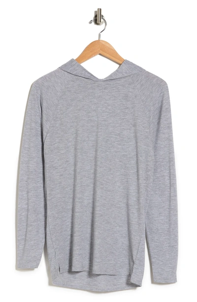 Shop Jeff Raglan Sleeve Long Sleeve Hoodie T-shirt In Solid Athletic Grey Heather