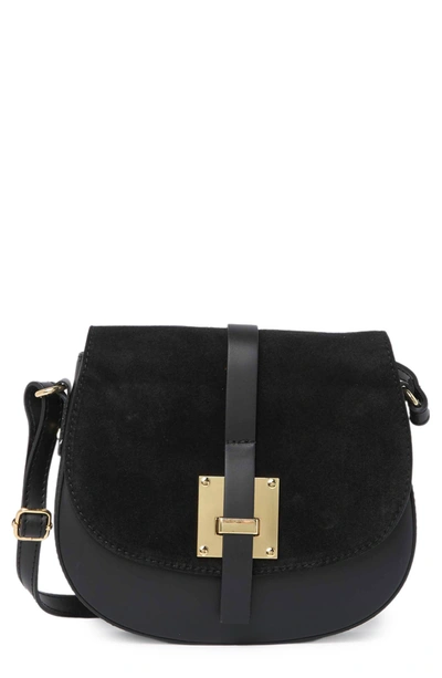 Shop Sofia Cardoni Leather & Suede Crossbody Bag In Nero