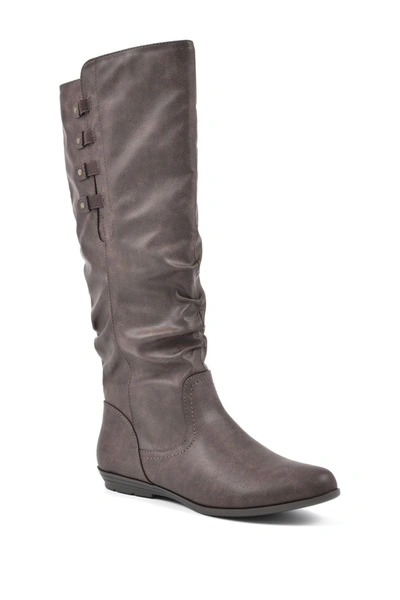 Shop White Mountain Francie Knee High Boot In Brown/smooth