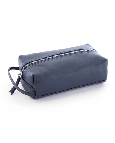Shop Royce New York Compact Toiletry Bag In Navy Blue