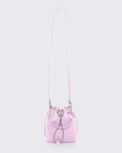 Shop Givenchy 4g Light Bucket Bag In Nylon In 540 Lilac