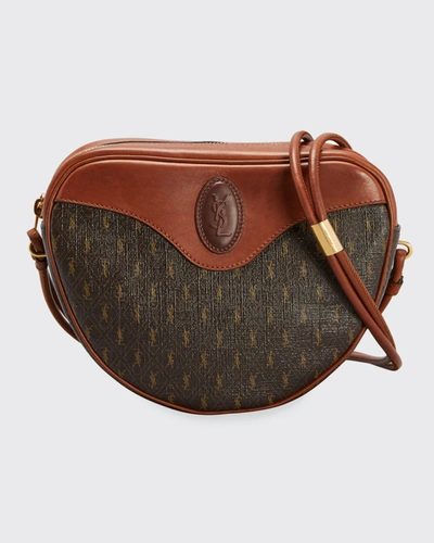 Saint Laurent Le Monogramme Heart Ysl Crossbody Bag In 2166 Chocolate Mu