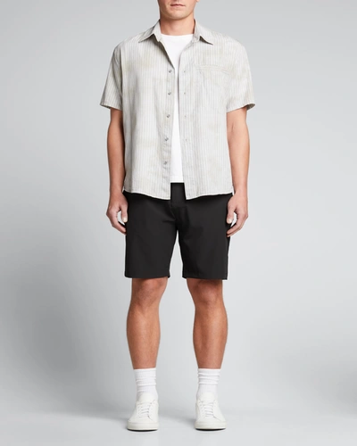 Shop Onia Men's 4-way Stretch Versatility Shorts In Black