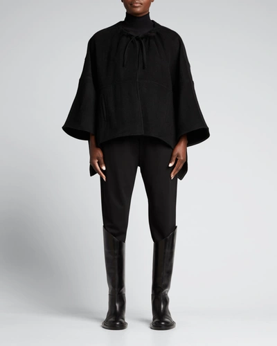 Shop Kobi Halperin Mimi Tie-front Cashmere Coat In Black