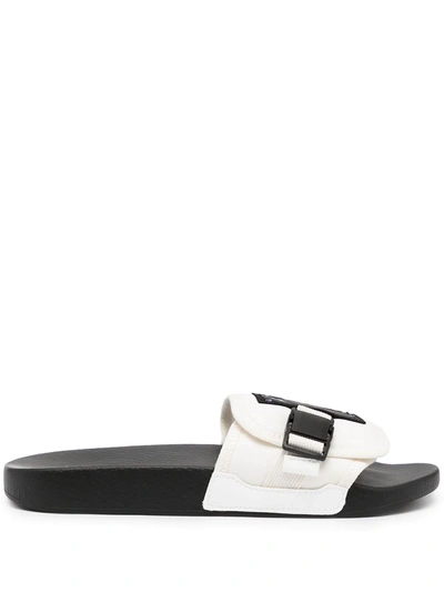 Shop Mcq By Alexander Mcqueen Ic-0 Infinity Slides In Weiss
