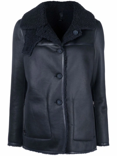 Shop Urbancode Faux Fur-trimmed Jacket In Blau