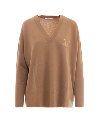 Shop Max Mara Sweater In Beige