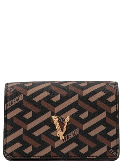 Shop Versace La Greca Signature Mini Bag In Multicolor