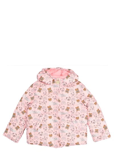 Shop Moschino Down Jacket In Pink