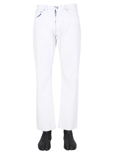 Shop Maison Margiela Boyfriend Jeans In Bianco