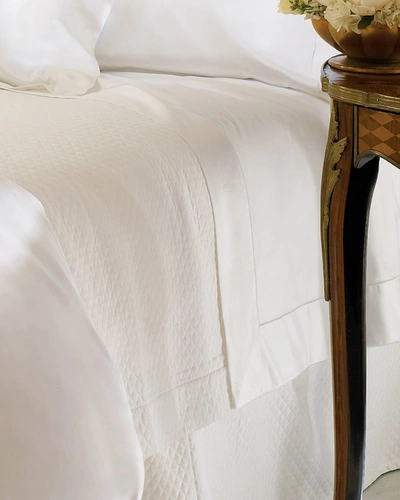 Shop Sferra Queen Giza 45 Sateen Flat Sheet In Ivory