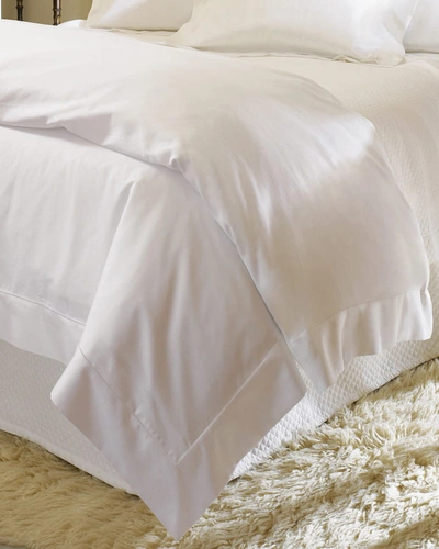 Shop Sferra Queen Giza 45 Sateen Duvet Cover In White