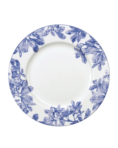 Caskata Arbor Blue Rimmed Dinner Plates, Set Of 4