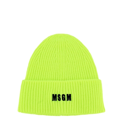 Shop Msgm Women's Yellow Other Materials Hat