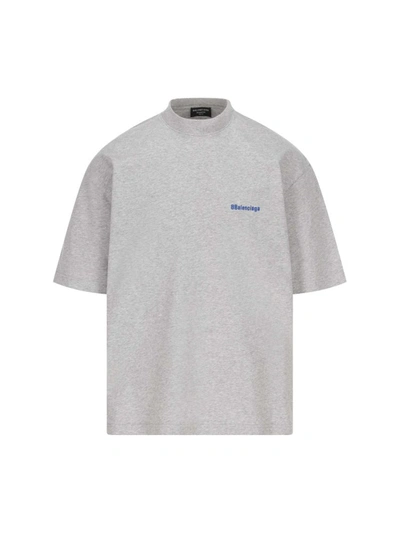 Shop Balenciaga Men's Grey Other Materials T-shirt