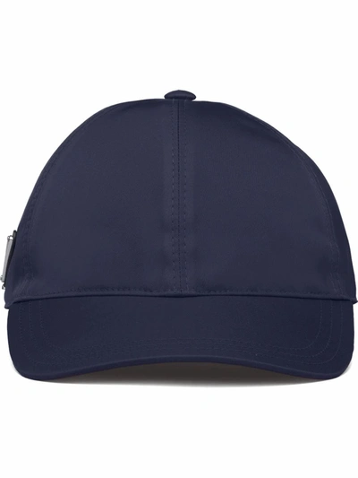 Shop Prada Men's Blue Polyamide Hat