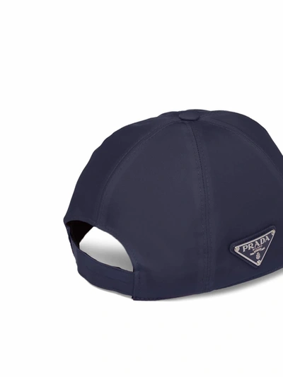 Shop Prada Men's Blue Polyamide Hat