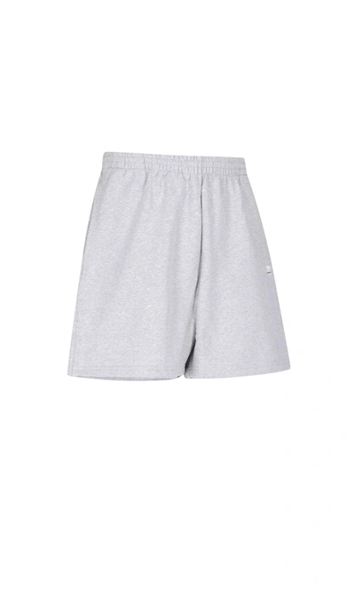 Shop Balenciaga Men's Grey Cotton Shorts