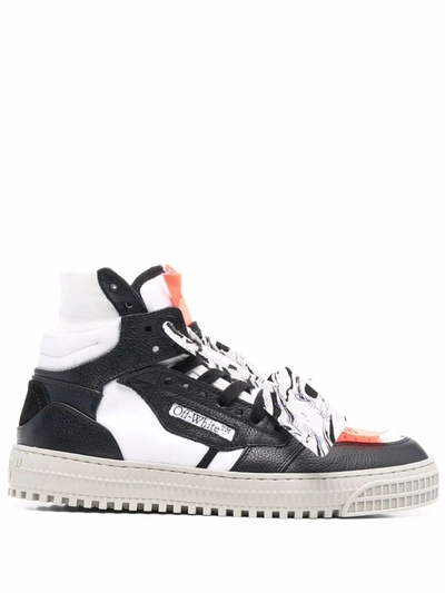 Shop Off-white Women's Black Leather Hi Top Sneakers