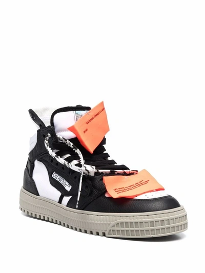 Shop Off-white Women's Black Leather Hi Top Sneakers