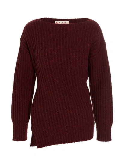 Shop Marni Women's Burgundy Other Materials Sweater