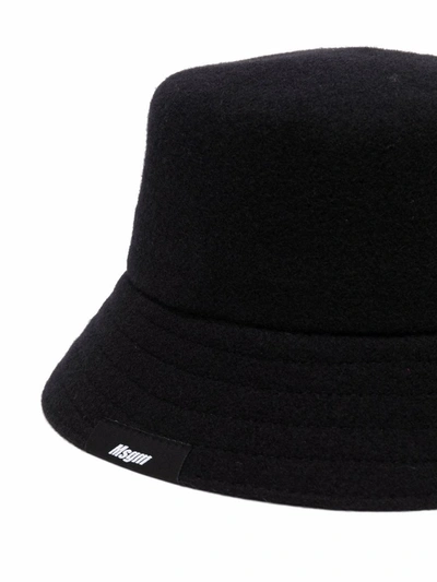 Shop Msgm Women's Black Wool Hat