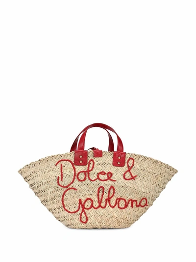 Shop Dolce E Gabbana Women's Beige Canvas Handbag