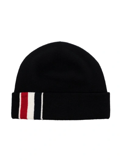 Shop Thom Browne Men's Black Wool Hat