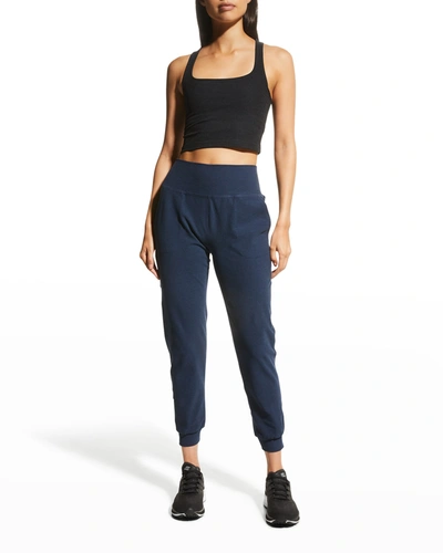 Shop Beyond Yoga Spacedye Midi Jogger In Nocturnal Navy