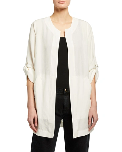 Shop Kobi Halperin Francesca 3/4-sleeve Coat In White