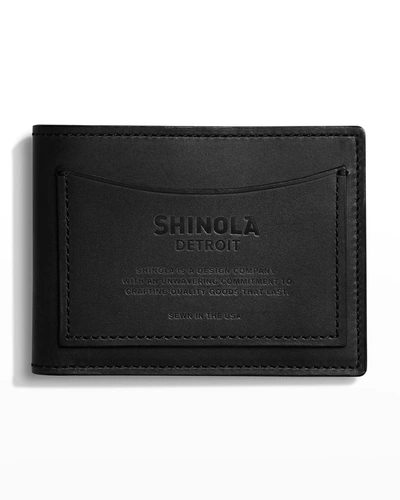 Shop Shinola Men's Slim Vachetta Bifold Wallet In Black