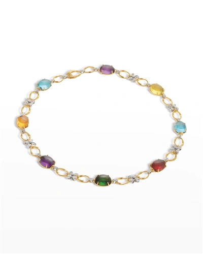 Shop Marco Bicego Marrakech Onde 18k Yellow And White Gold Gemstone Collar Necklace