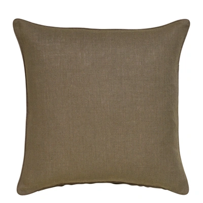 Shop Oka Plain Linen Pillow Cover - Elephant Grey