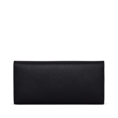 Shop Smythson Slim Coat Wallet In Panama In Black