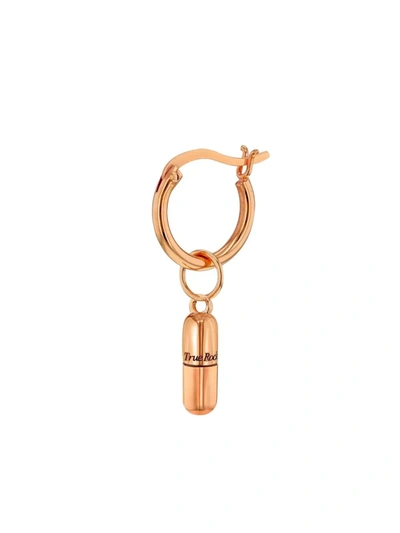 Shop True Rocks Mini Pill Hoop Earring In Pink