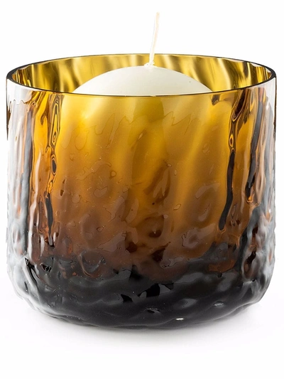 Shop Venini Night In Venice Candle Holder In Brown