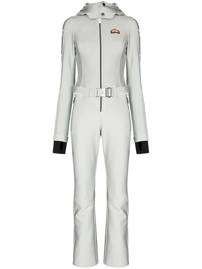 Shop Jet Set Hooded Ski Suit In Neutrals