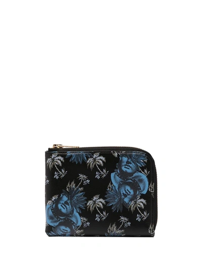 Shop Undercover Graphic-print Leather Wallet In Black