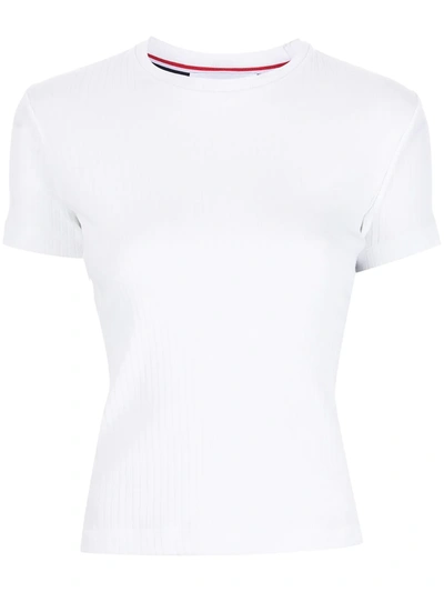 Shop Thom Browne 4-bar Stripe T-shirt In White