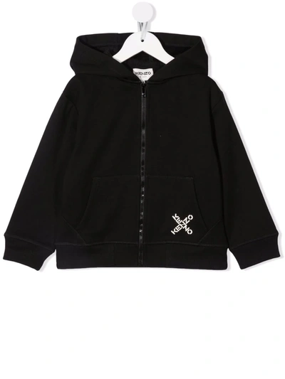 Shop Kenzo Rear Logo-print Hoodie In Black