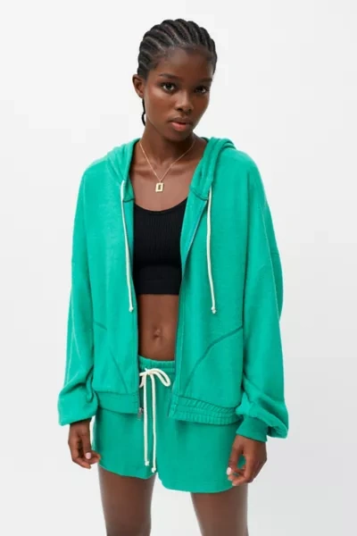Shop Out From Under Kelsey Zip-up Hoodie Sweatshirt In Green