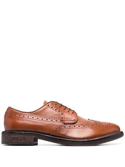 Shop Moma Lace-up Derby Shoes In Neutrals