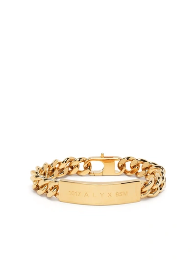 Shop Alyx Engraved Id Bracelet In Gold