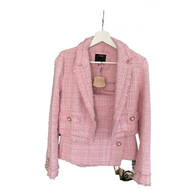 Pre-owned Bershka Tweed Skirt Suit In Pink | ModeSens