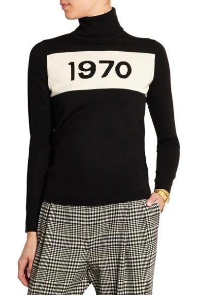 Shop Bella Freud 1970 Wool Turtleneck Sweater In Black