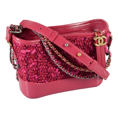 Gabrielle tweed handbag Chanel Red in Tweed - 34691390
