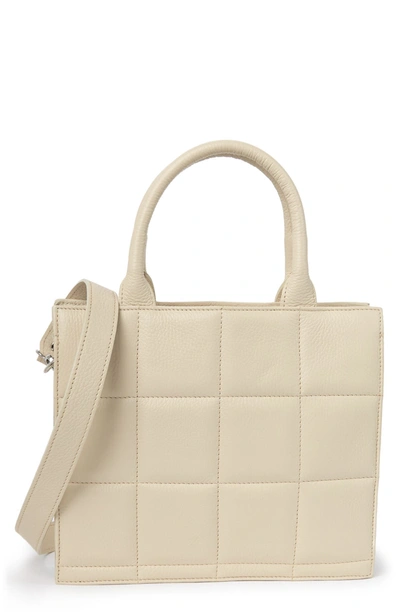 Shop Sofia Cardoni Quilted Leather Tote In Beige
