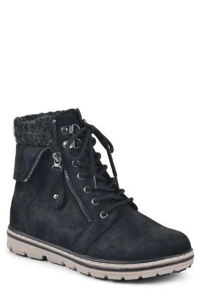Cliffs By White Mountain Kaylee Boot In Black/ Fabric/ Sweater