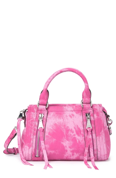 Shop Aimee Kestenberg Aimee Kestenburg Zip Me Up Mini Leather Satchel In Pink Tie Dye